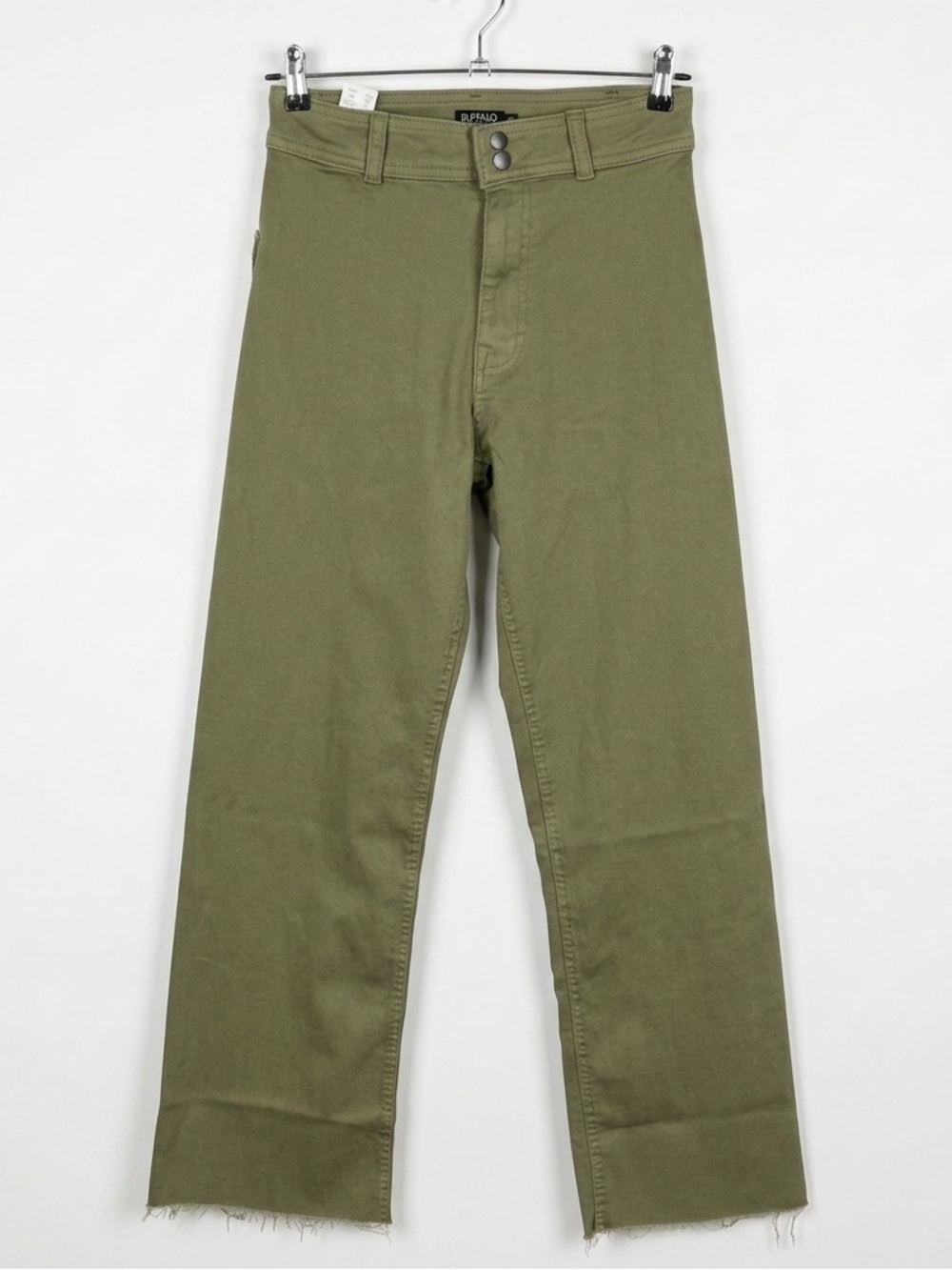 Buffalo David Bitton Women’s Adele High Waist Wide Leg Olive Pants 25 Waist